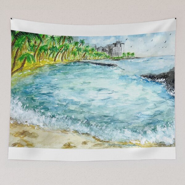 Item preview, Honolulu, Hawaii Watercolor Painting designed and sold by Ivan Ramirez.