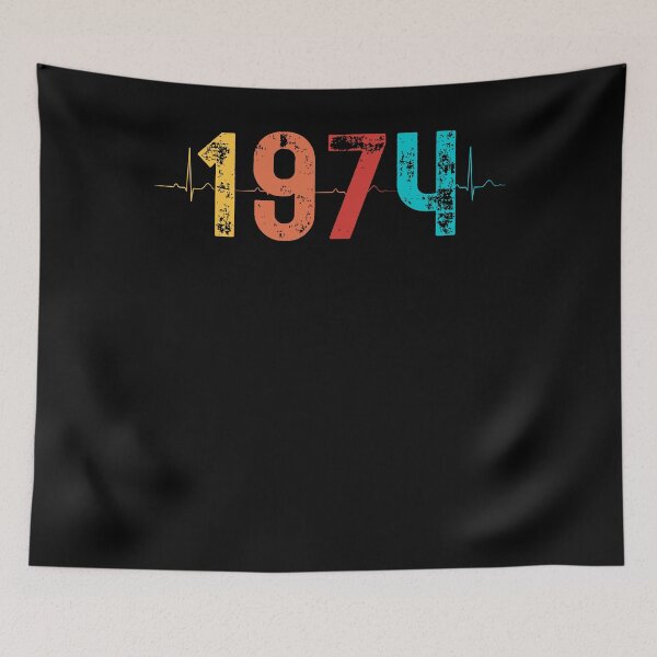 Item preview, 48 Year Old Birthday Gift Heartbeat 1974 designed and sold by UniqueBPresent.