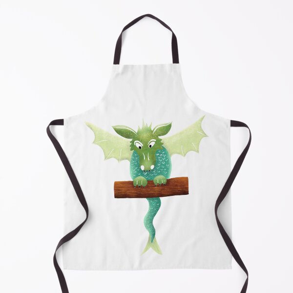 Item preview, Cute Green Dragon with wings outstretched on a perch waiting to pounce. designed and sold by Kelly Lees.