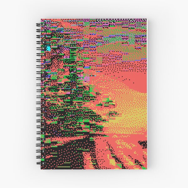 Item preview, Glitchy Bits Pink Landscape - dither on early tech designed and sold by Plastic Memory Archive.