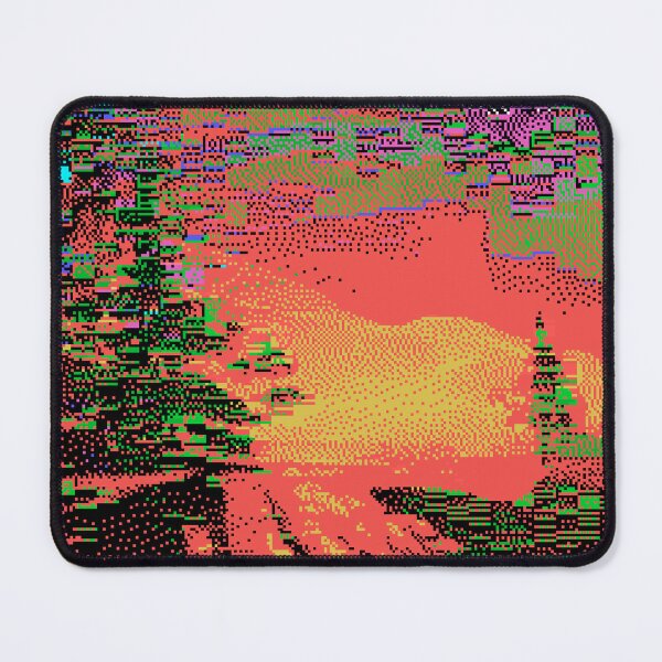 Item preview, Glitchy Bits Pink Landscape - dither on early tech designed and sold by Plastic Memory Archive.