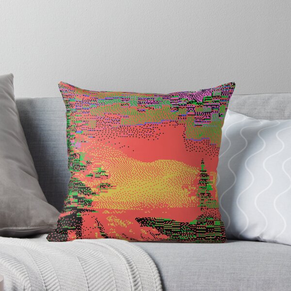 Item preview, Glitchy Bits Pink Landscape - dither on early tech designed and sold by Plastic Memory Archive.