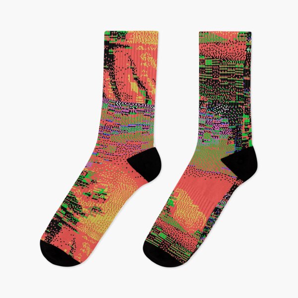 Artikelvorschau, Glitchy Bits Pink Landscape – Zittern auf früher Technologie entworfen und verkauft von Plastic Memory Archive.