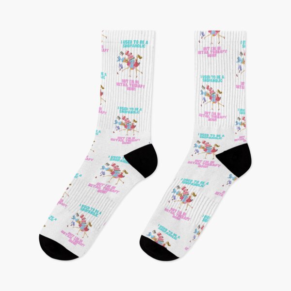 Item preview, Fun Novelty I Used To Be A Shopaholic But I'm In Retail Therapy Now Image designed and sold by NovawayDirect.