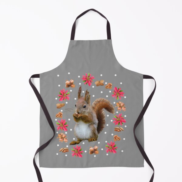 Item preview, Squirrel with Nuts, Poinsettia, Hazelnut Walnut Snowflakes, Natural designed and sold by CreaVisArt.