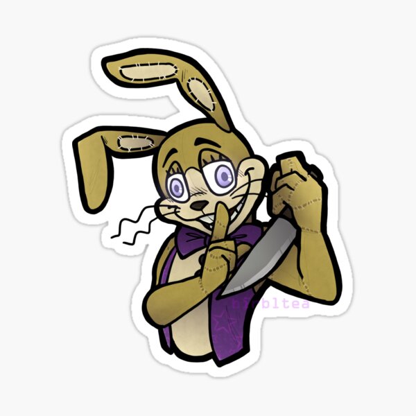 Glitchtrap Plush Sticker for Sale by chronodia