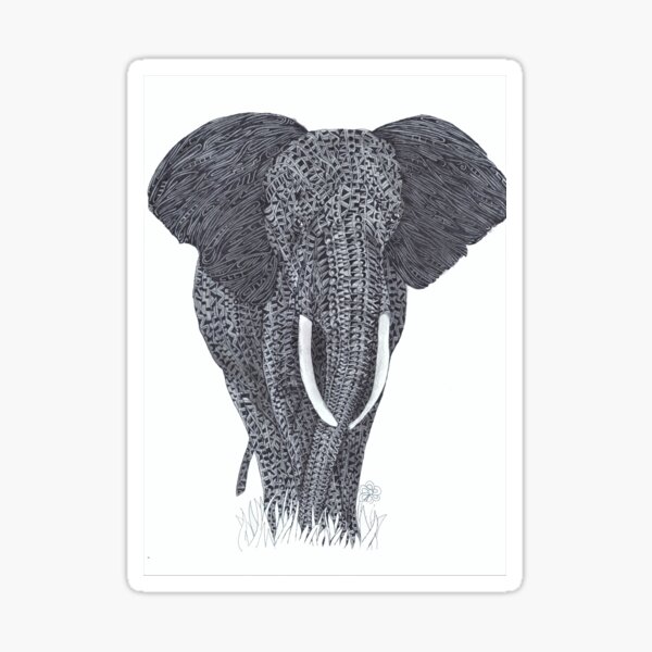 African Elephant Sticker