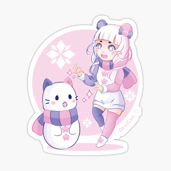 Item preview, CandiCat Snow Chibi • 2021 designed and sold by Devi Cat.