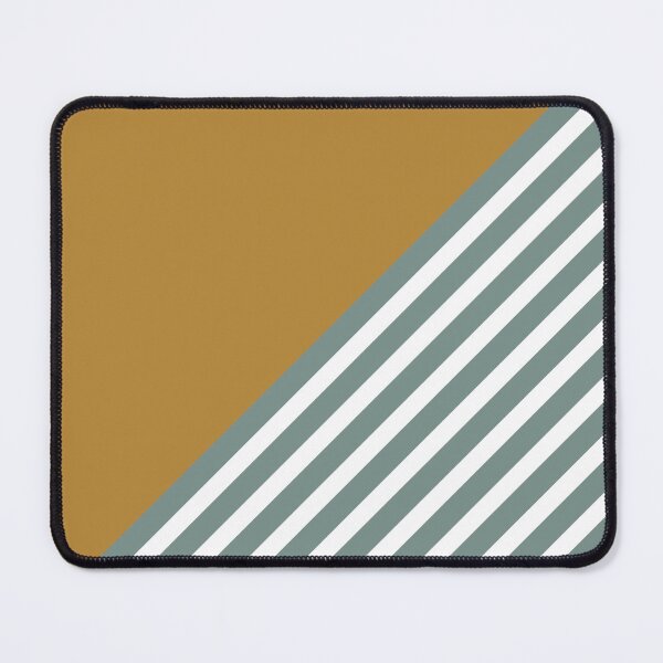 Item preview, Geometric Art Color Block and Stripes Yellow, Teal Green and White designed and sold by meggydesigns.