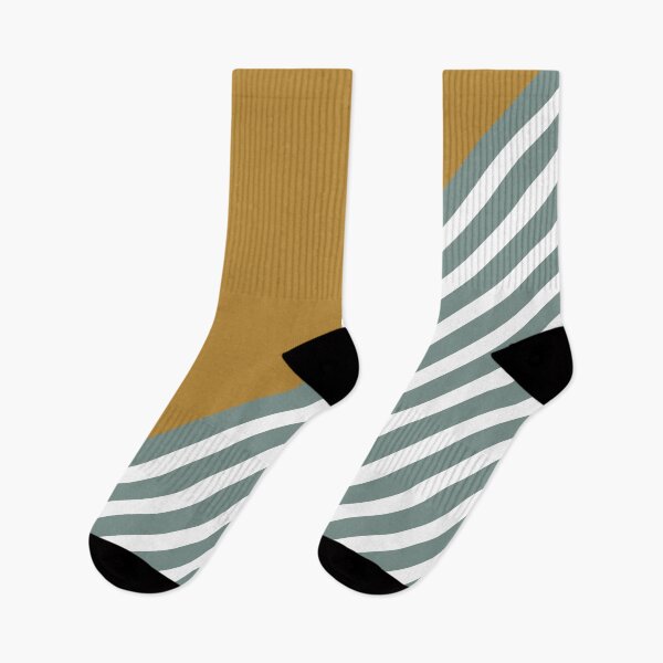 Item preview, Geometric Art Color Block and Stripes Yellow, Teal Green and White designed and sold by meggydesigns.
