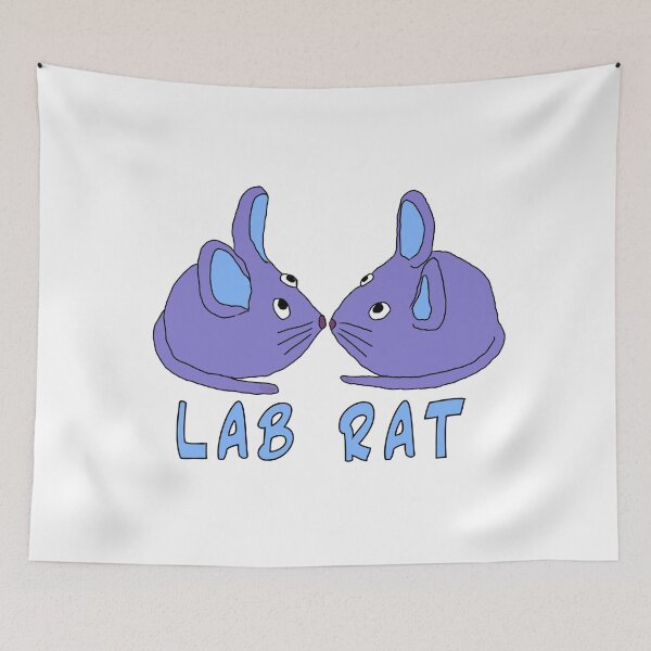 Item preview, Lab Rat | two purple blue mice in science | animal testing and laboratory mice design designed and sold by sopfanna.