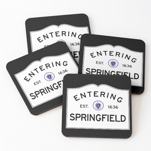 Item preview, Entering Springfield Massachusetts - Commonwealth of Massachusetts Road Sign  designed and sold by NewNomads.