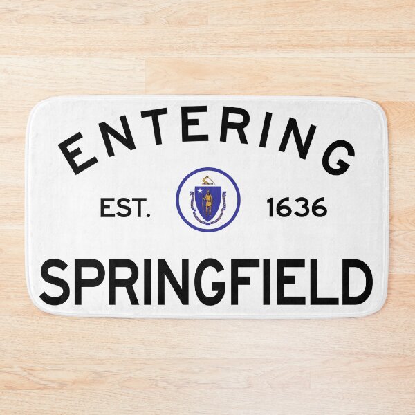Item preview, Entering Springfield Massachusetts - Commonwealth of Massachusetts Road Sign  designed and sold by NewNomads.