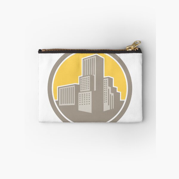 Item preview, Urban Skyscraper Buildings Circle Retro designed and sold by patrimonio.