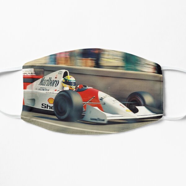 Ayrton Senna Monaco GP poster Flat Mask