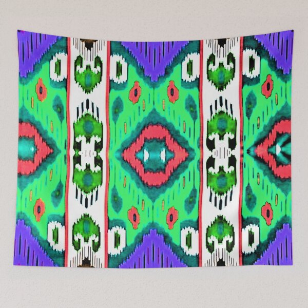 Item preview, Copy of Uzbek Ikat colorful designs ikat patterns, Uzbek Ikat designs designed and sold by LeFabriqueOuz.