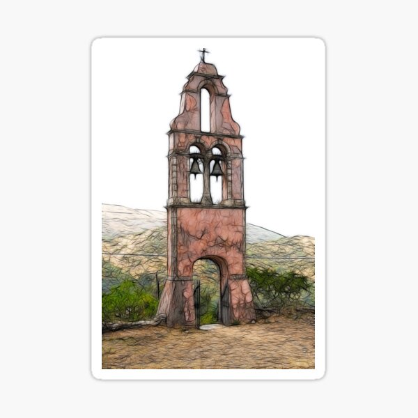 Belfry of the Church of Saint Lakovo of Persi, Corfu Sticker