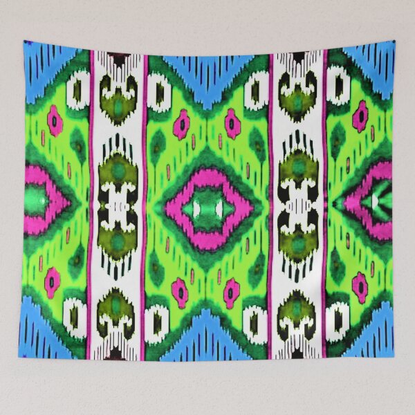 Item preview, Uzbek Ikat colorful designs ikat patterns, Uzbek Ikat designs designed and sold by LeFabriqueOuz.