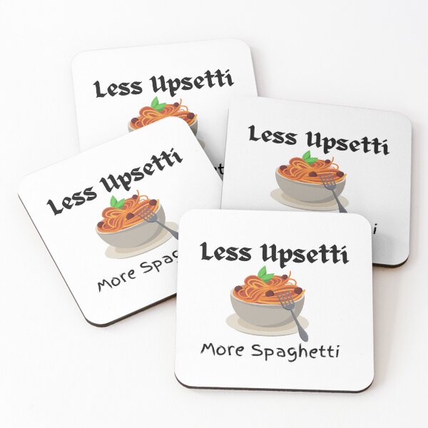 Item preview, Less Upsetti More Spaghetti , Funny Spaghetti Quote , Spaghetti Lover  designed and sold by Every Pet  Shirts.