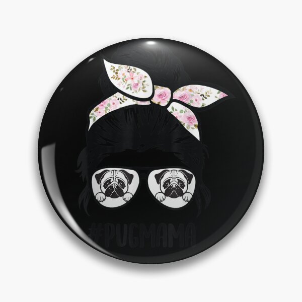 Item preview, Pug mom messy bun hair glasses, Pug mama messy bun glasses designed and sold by DonVTV.