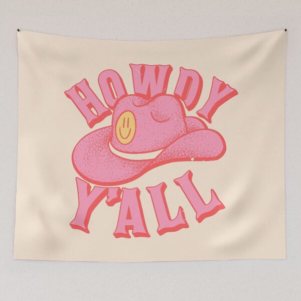 Item preview, HOWDY YALL | HOWDY Y'ALL Preppy Aesthetic | White Background designed and sold by PEARROT.