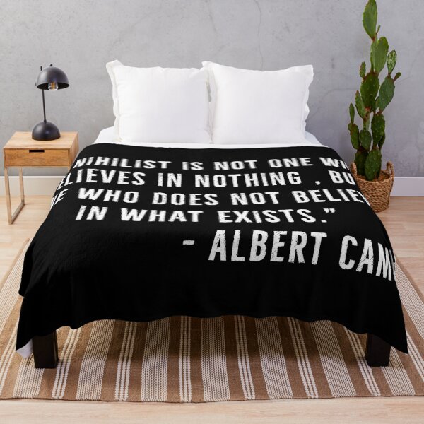 Item preview, Nihilist Doesn't Believe- Albert Camus Quotes | Nihilism designed and sold by PhilosophyWear.