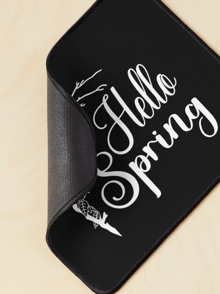 Thumbnail 2 of 5, Mouse Pad, Hello Spring. Spring Quote, Spring Flower, Spring Lover, Spring Design designed and sold by DesignHouse07.