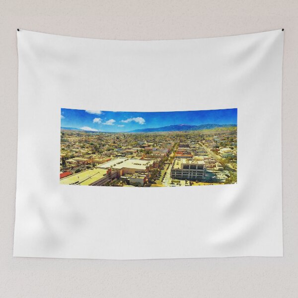 Item preview, Skyline of downtown Salinas, California - digital painting designed and sold by NickoPrints.