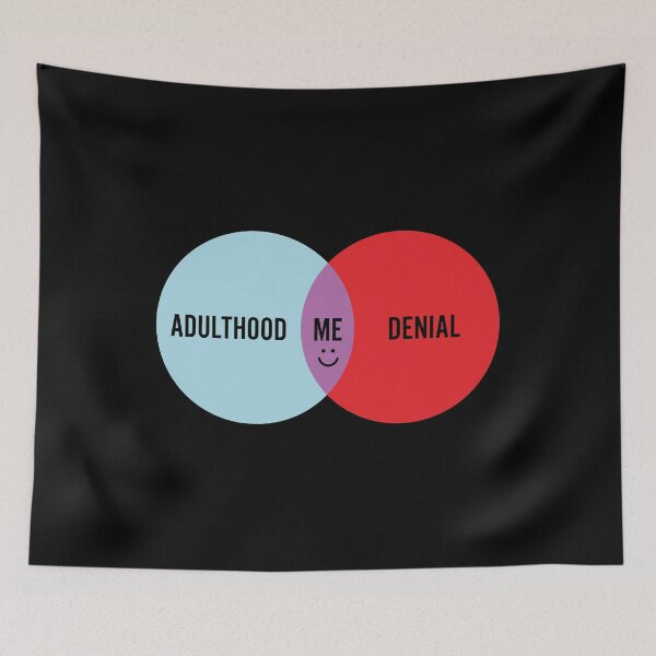 Item preview, Adulthood denial designed and sold by GeeksUnique.
