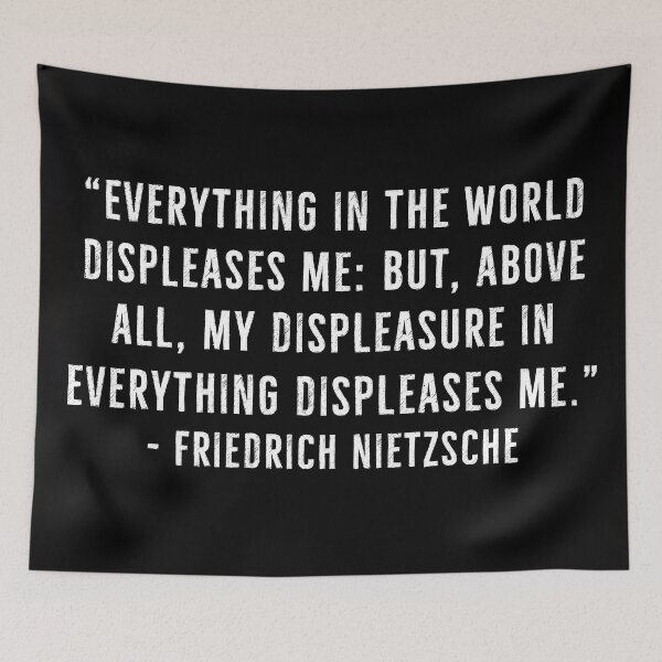 Item preview, Displeasure From The World - Friedrich Nietzsche | Nihilism designed and sold by PhilosophyWear.