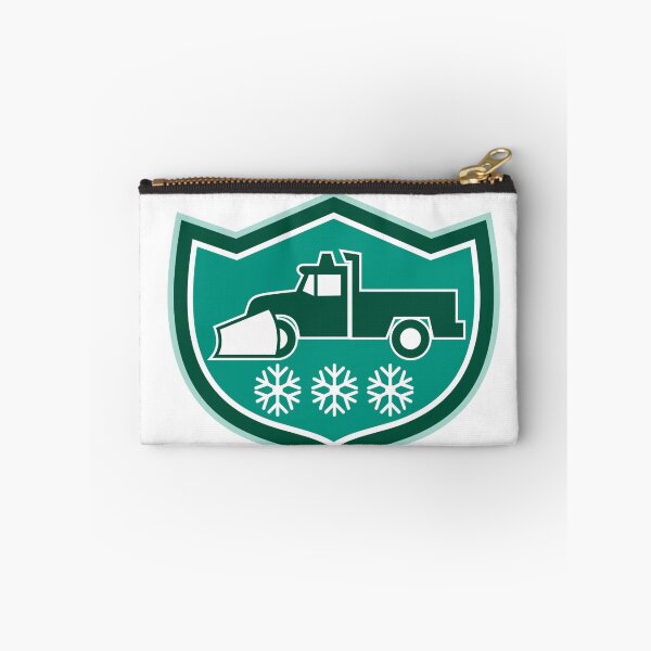 Item preview, Snow Plow Truck Snowflakes Shield Retro designed and sold by patrimonio.