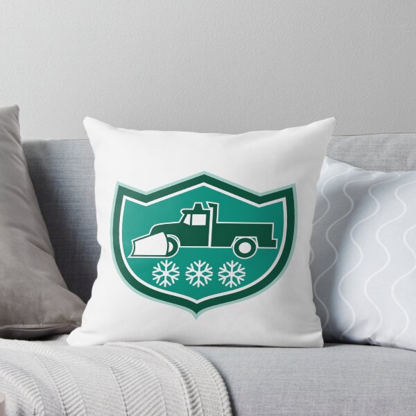 Item preview, Snow Plow Truck Snowflakes Shield Retro designed and sold by patrimonio.
