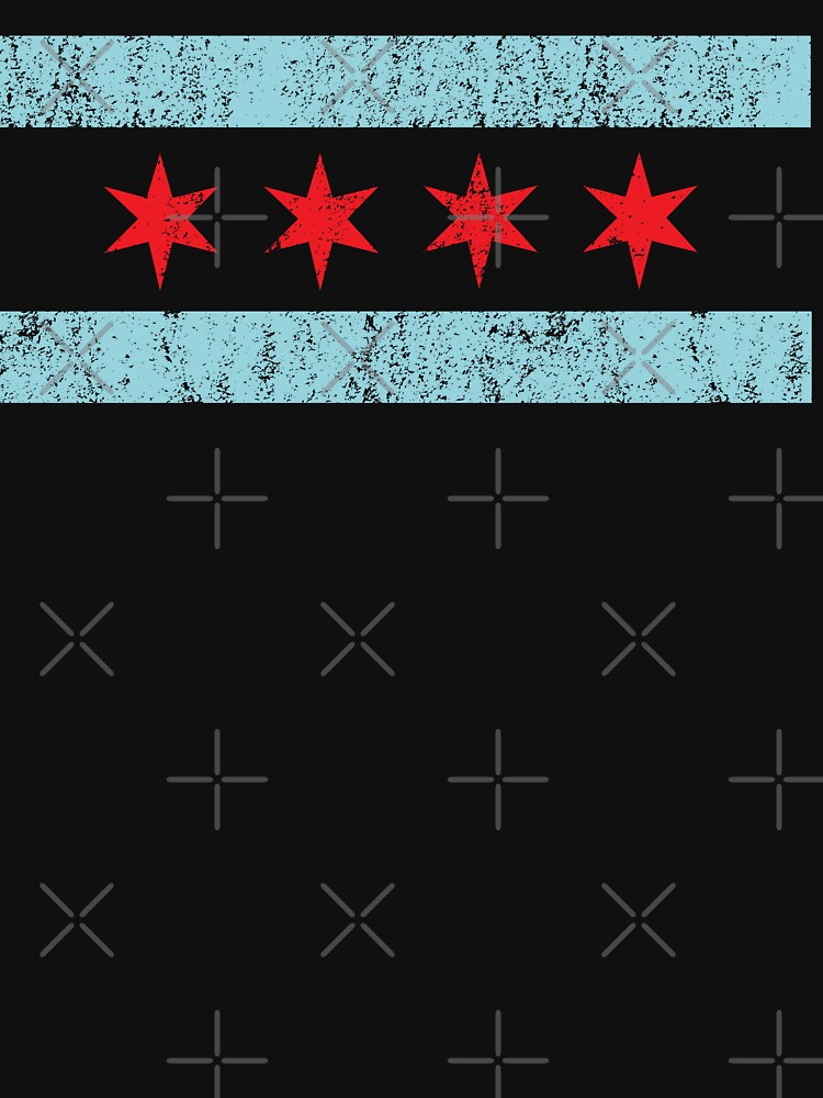 Vertical Chicago Flag Tshirt