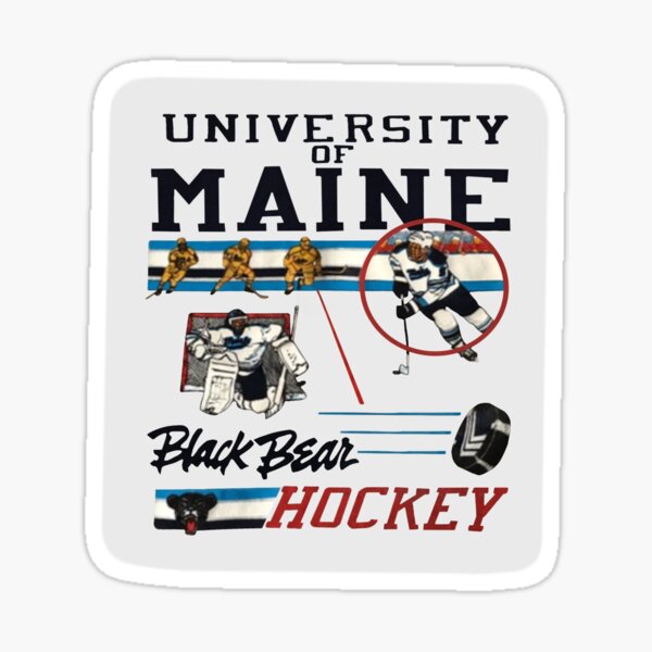 "Vintage University of Maine Hockey" Sticker by PlumAdorable Redbubble