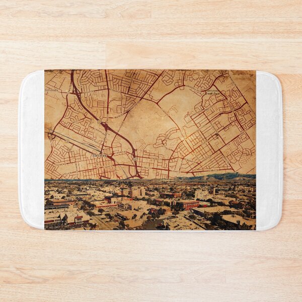 Item preview, Salinas, California - panorama and map of the central part designed and sold by NickoPrints.