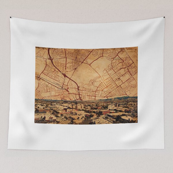 Item preview, Salinas, California - panorama and map of the central part designed and sold by NickoPrints.