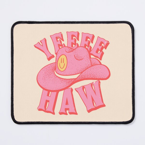 Item preview, YEEHAW | Pink Cowboy Cowgirl Rodeo Hat Preppy Aesthetic | HOWDY Y'ALL | White Background designed and sold by PEARROT.