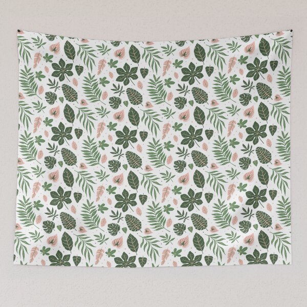 Item preview, Tropical Green Pink Rose plants designed and sold by GraphismNinja.