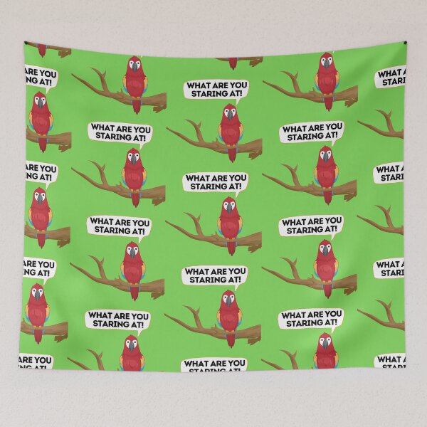 Item preview, Grumpy Parrot | What Are You Staring At? designed and sold by NineSevenFour.