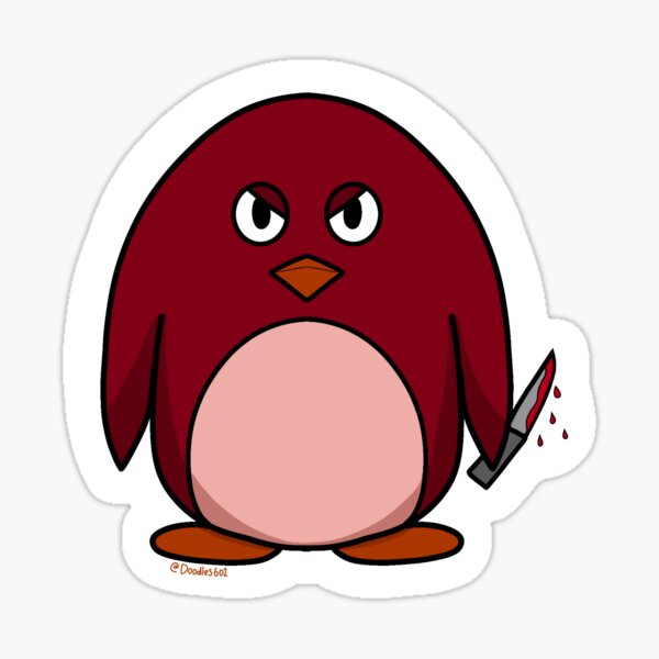 Item preview, Angry Period Penguin Doodle designed and sold by Doodles602.