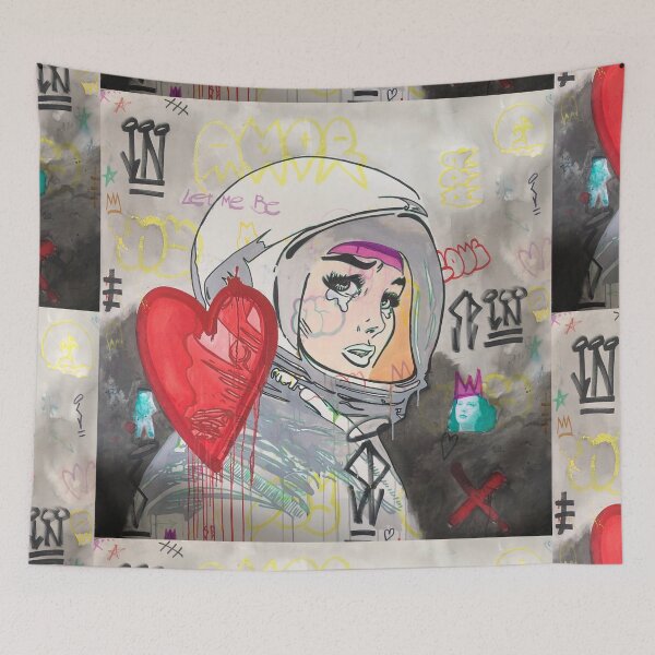 Item preview, Astronaut girl | Pop Graffiti | Street-art aesthetics designed and sold by CiceroSpin.