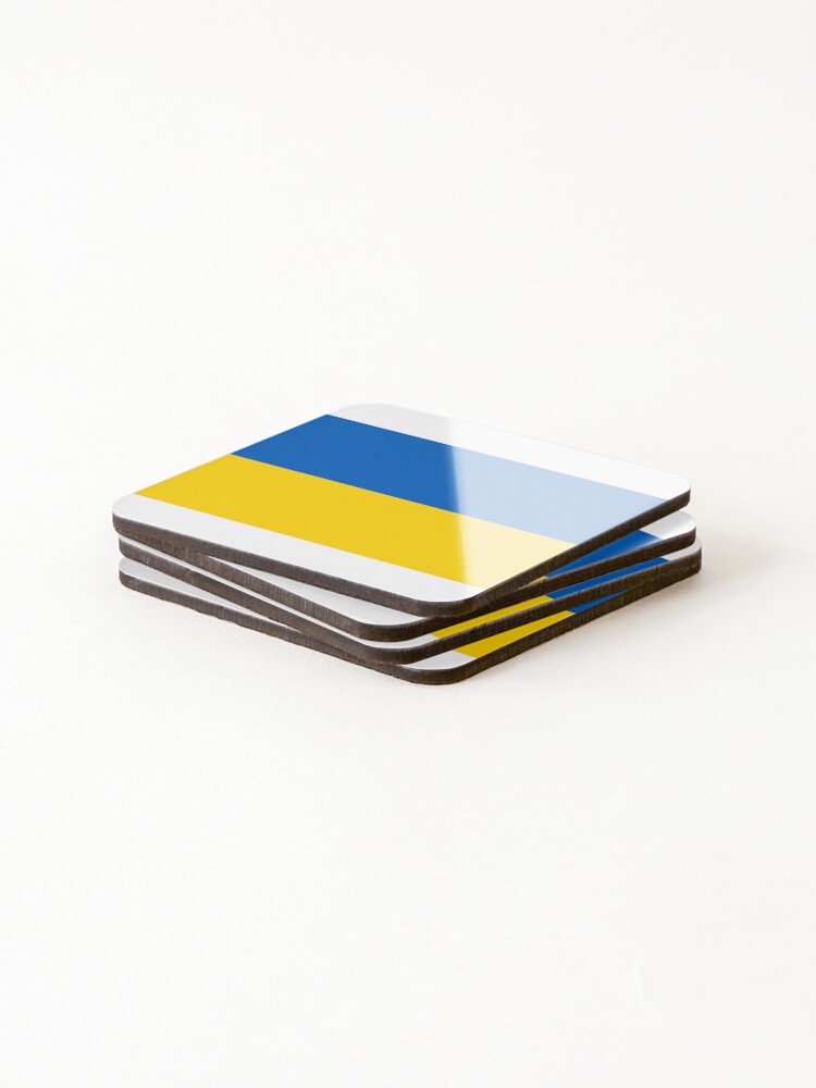 Thumbnail 4 of 5, Coasters (Set of 4), Ukraine Flag  designed and sold by RDFW.