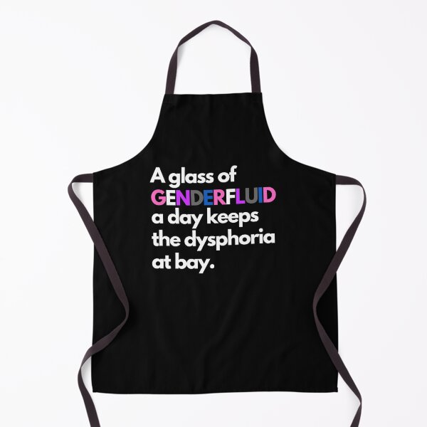 Item preview, A glass of genderfluid a day keeps the dysphoria at bay designed and sold by ray-designs-.