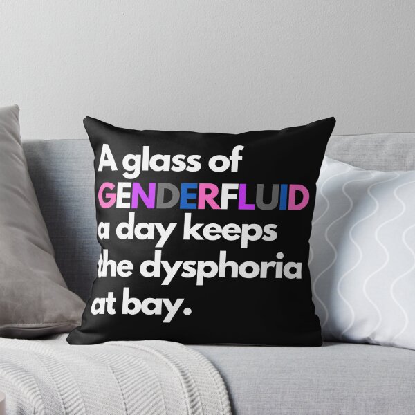 Item preview, A glass of genderfluid a day keeps the dysphoria at bay designed and sold by ray-designs-.