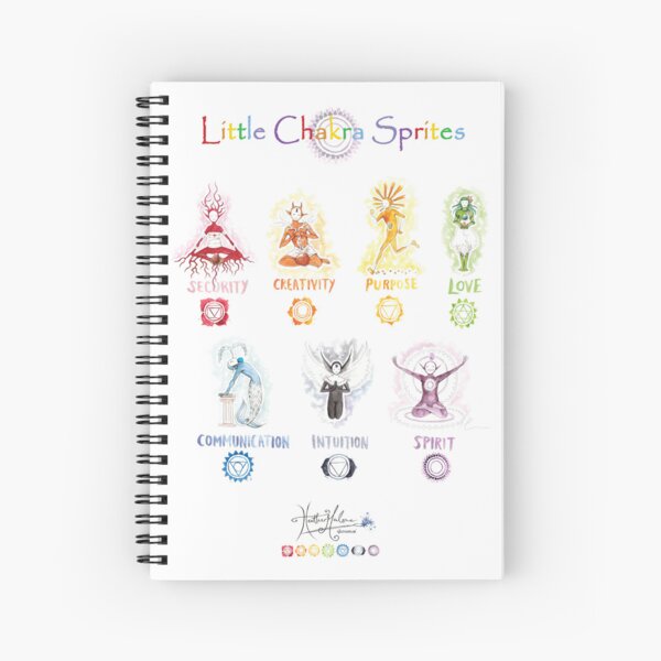 Item preview, Little Chakra Sprites designed and sold by Heather Malone Illustration.
