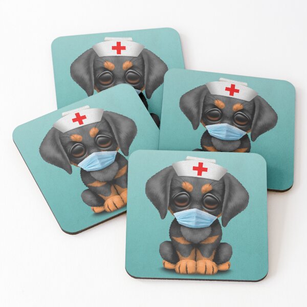 Item preview, Cute Doberman Puppy Nurse designed and sold by JeffBartels.