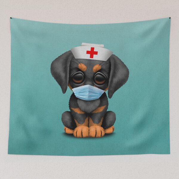 Item preview, Cute Doberman Puppy Nurse designed and sold by JeffBartels.