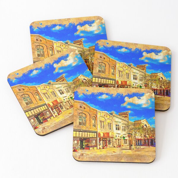 Item preview, Historical buildings on Main Street in downtown Salinas, California - digital painting designed and sold by NickoPrints.