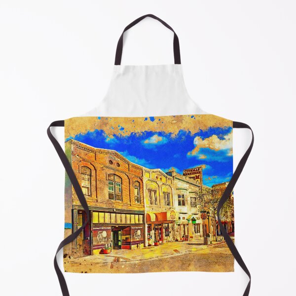 Item preview, Historical buildings on Main Street in downtown Salinas, California - digital painting designed and sold by NickoPrints.