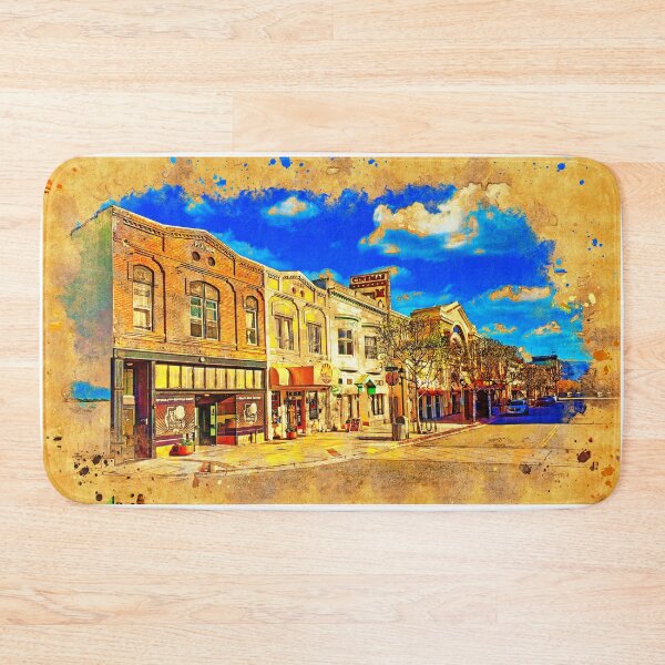 Item preview, Historical buildings on Main Street in downtown Salinas, California - digital painting designed and sold by NickoPrints.